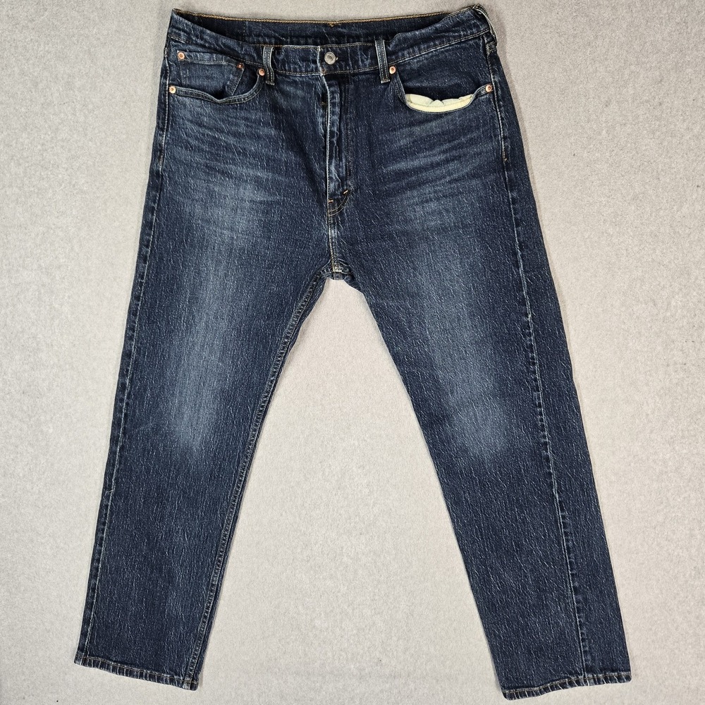 Levi's 505 Men Jeans 36X32 Blue Denim Straight Fit 29.5" Inseam Pockets